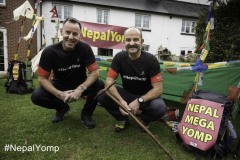 © Guy Newman. 01.05.15. Paul Mattin & his friend Nick Sprague prepare for their 170 mile yomp from his home in Devon to the Nepali Embassy in London to raise funds for the earthquake relief effort in Nepal.